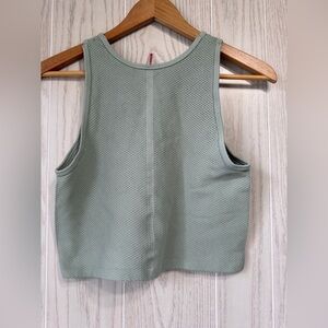 Bella Seamless Sage Green Active Mesh Top Size M/L